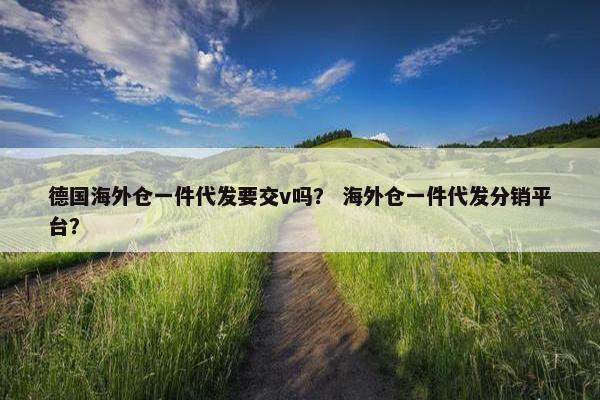 德国海外仓一件代发要交v吗？ 海外仓一件代发分销平台？