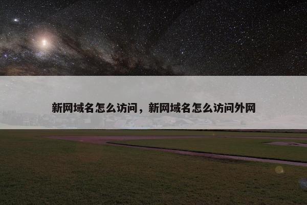 新网域名怎么访问，新网域名怎么访问外网