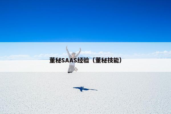 董秘SAAS经验（董秘技能）