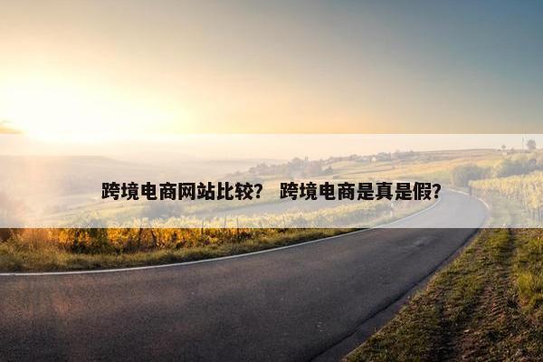 跨境电商网站比较？ 跨境电商是真是假？