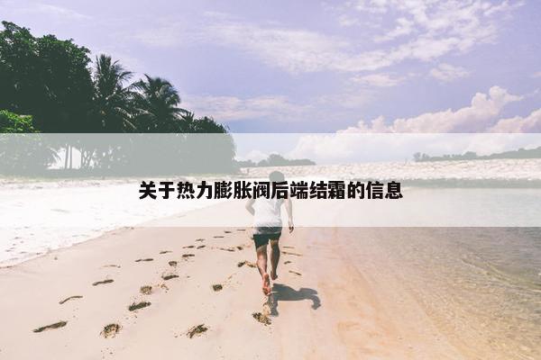 关于热力膨胀阀后端结霜的信息