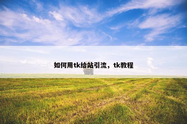 如何用tk给站引流，tk教程
