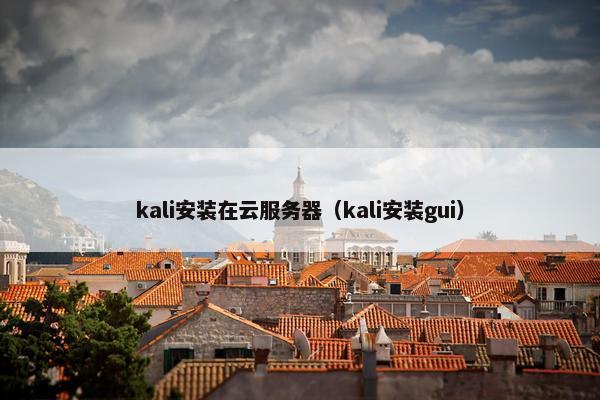 kali安装在云服务器（kali安装gui）