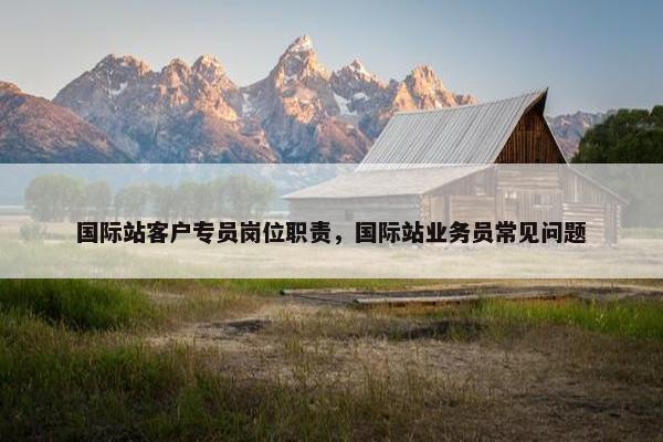 国际站客户专员岗位职责，国际站业务员常见问题
