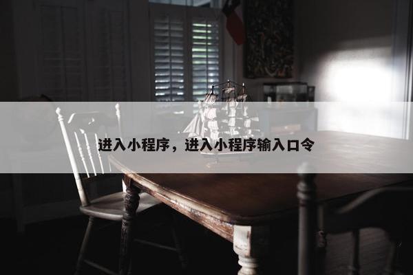 进入小程序，进入小程序输入口令