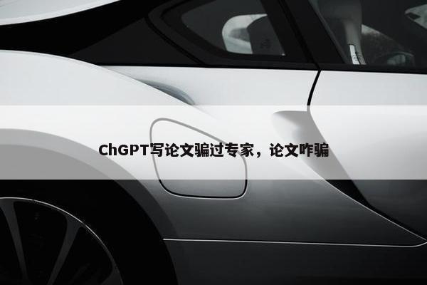 ChGPT写论文骗过专家，论文咋骗