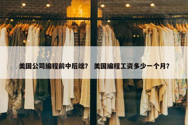 美国公司编程前中后端？ 美国编程工资多少一个月？