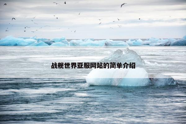 战舰世界亚服网站的简单介绍