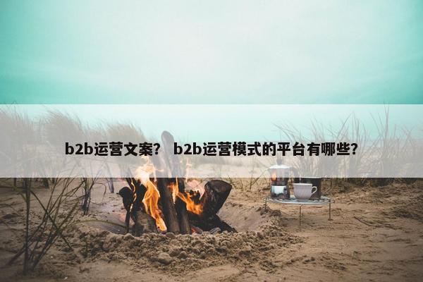 b2b运营文案？ b2b运营模式的平台有哪些？