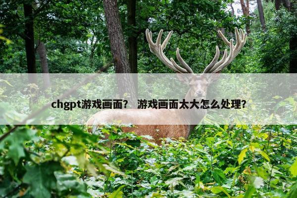 chgpt游戏画面？ 游戏画面太大怎么处理？