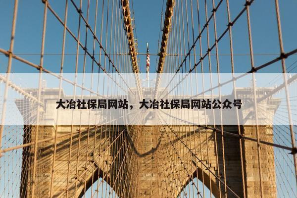 大冶社保局网站，大冶社保局网站公众号