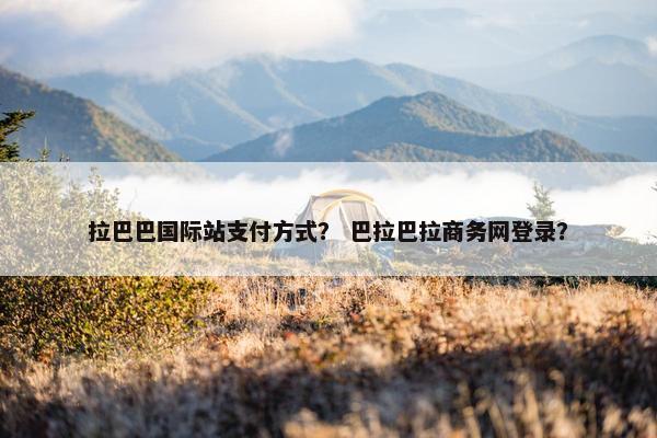 拉巴巴国际站支付方式？ 巴拉巴拉商务网登录？