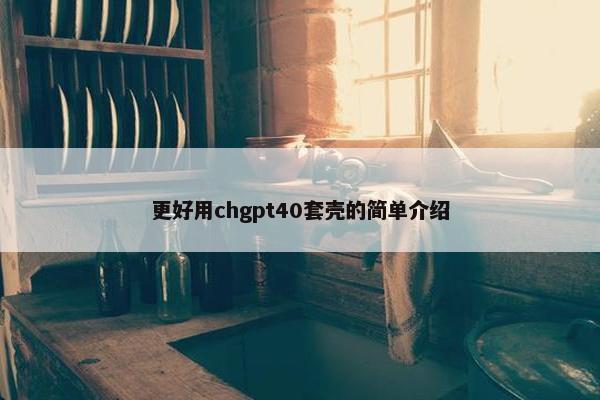 更好用chgpt40套壳的简单介绍