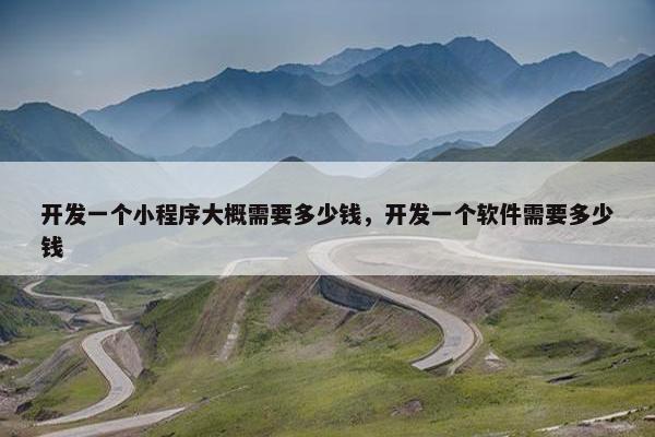 开发一个小程序大概需要多少钱，开发一个软件需要多少钱