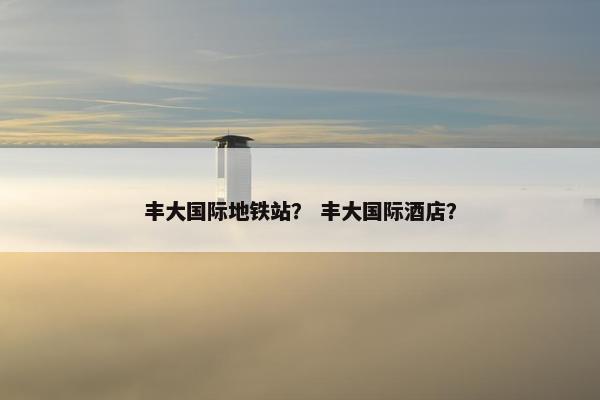 丰大国际地铁站？ 丰大国际酒店？