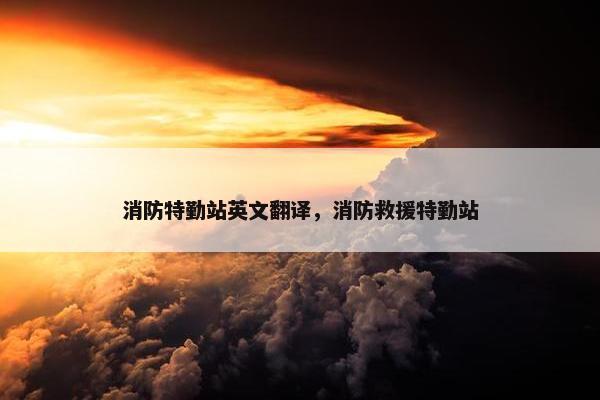 消防特勤站英文翻译，消防救援特勤站
