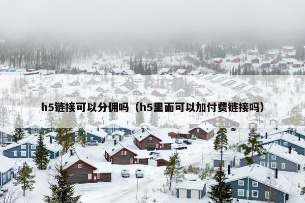 h5链接可以分佣吗（h5里面可以加付费链接吗）