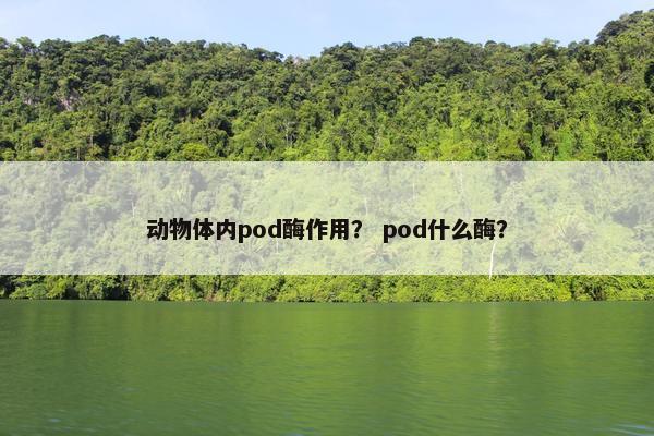 动物体内pod酶作用？ pod什么酶？