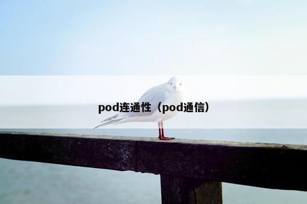 pod连通性（pod通信）
