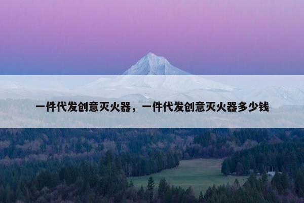 一件代发创意灭火器，一件代发创意灭火器多少钱