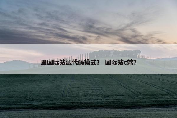 里国际站源代码模式？ 国际站c端？