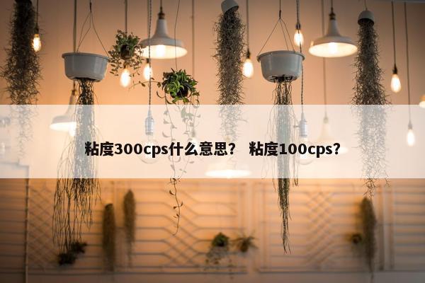 粘度300cps什么意思？ 粘度100cps？