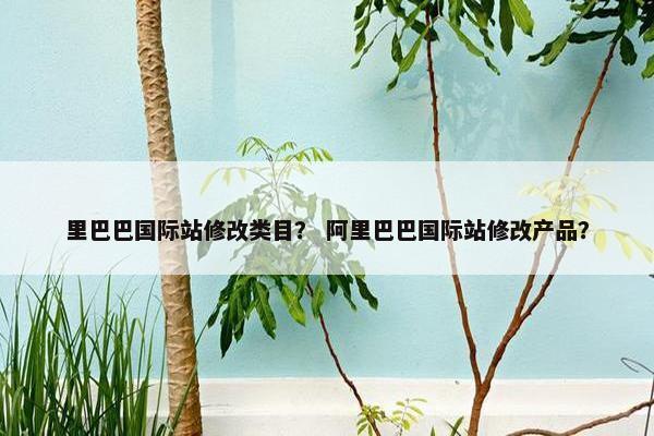 里巴巴国际站修改类目？ 阿里巴巴国际站修改产品？