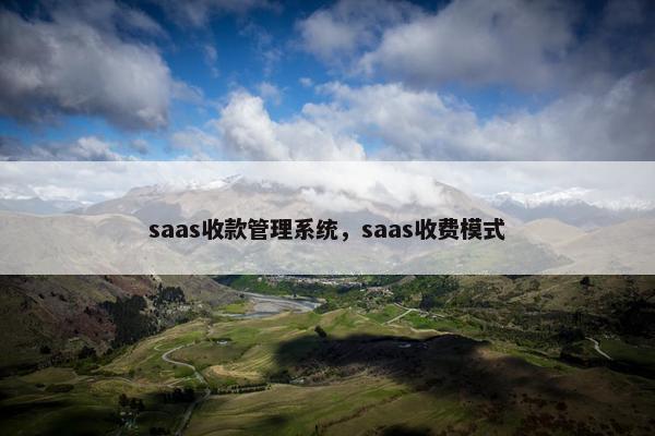 saas收款管理系统，saas收费模式