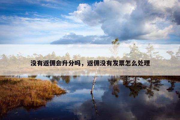 没有返佣会升分吗，返佣没有发票怎么处理