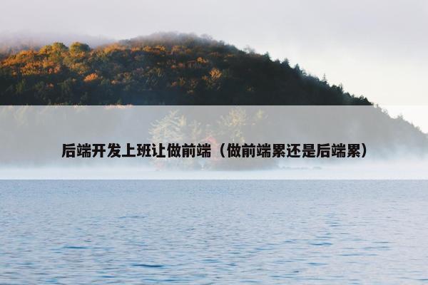 后端开发上班让做前端（做前端累还是后端累）
