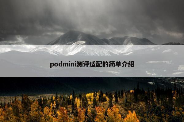 podmini测评适配的简单介绍