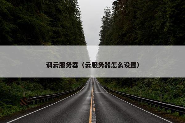 调云服务器（云服务器怎么设置）