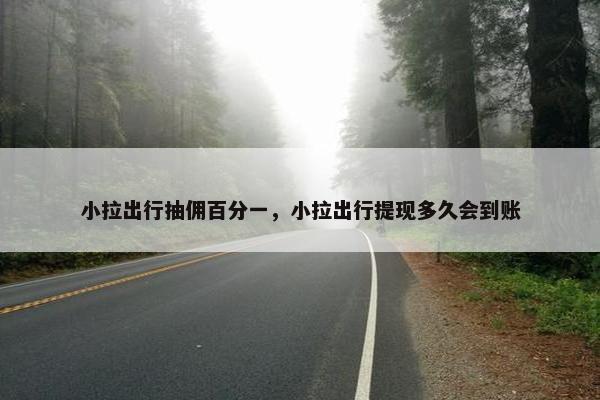 小拉出行抽佣百分一，小拉出行提现多久会到账