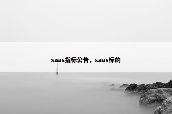 saas指标公告，saas标的