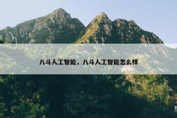 八斗人工智能，八斗人工智能怎么样