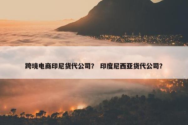 跨境电商印尼货代公司？ 印度尼西亚货代公司？