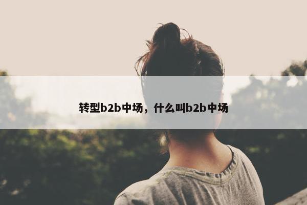 转型b2b中场，什么叫b2b中场