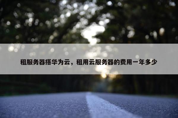 租服务器搭华为云，租用云服务器的费用一年多少