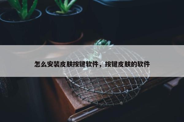 怎么安装皮肤按键软件，按键皮肤的软件