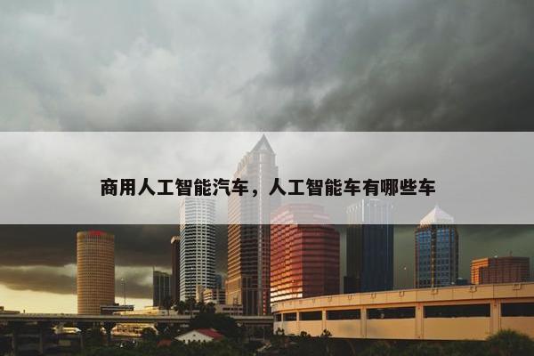 商用人工智能汽车，人工智能车有哪些车