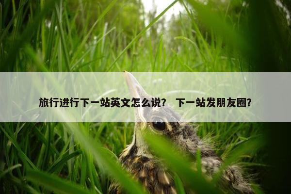 旅行进行下一站英文怎么说？ 下一站发朋友圈？