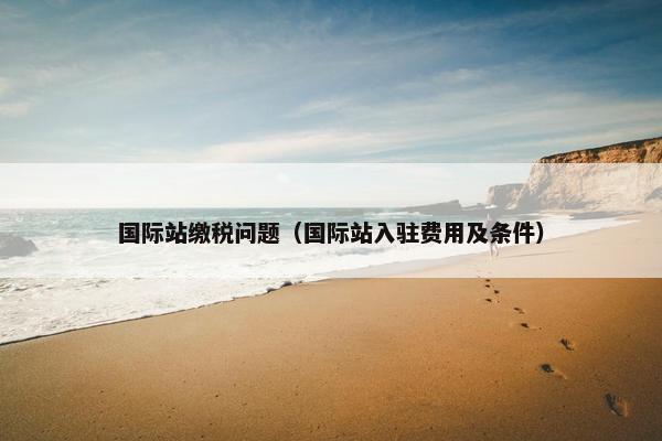 国际站缴税问题（国际站入驻费用及条件）