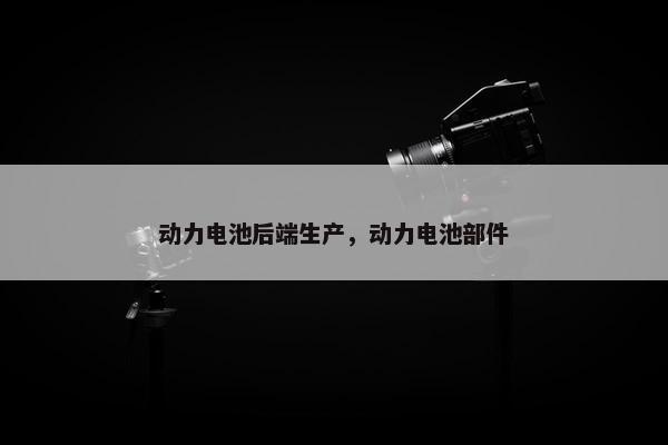 动力电池后端生产，动力电池部件
