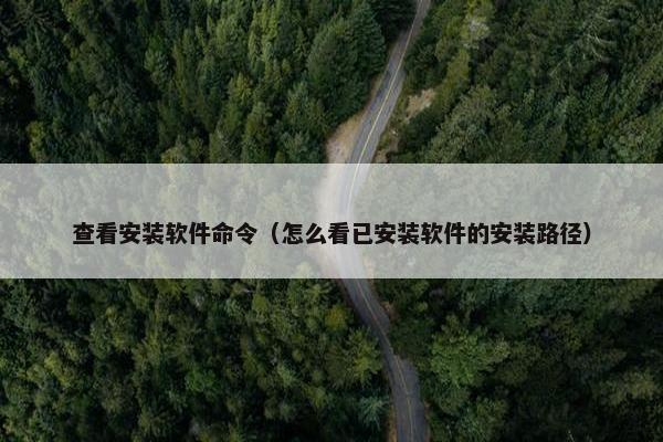 查看安装软件命令（怎么看已安装软件的安装路径）
