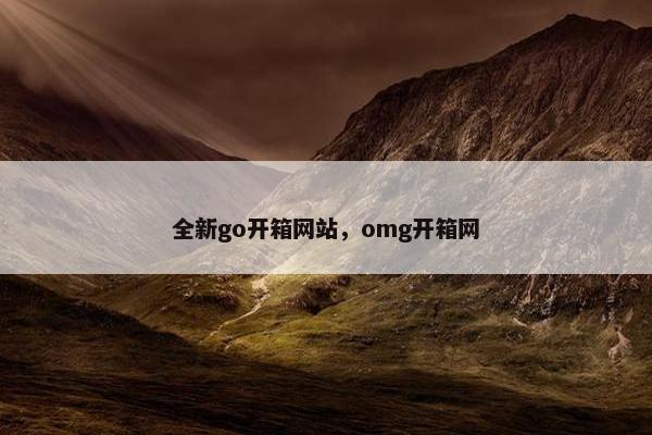 全新go开箱网站，omg开箱网
