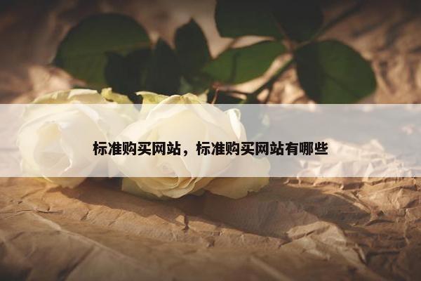 标准购买网站，标准购买网站有哪些