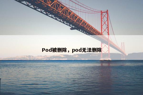 Pod被删除，pod无法删除
