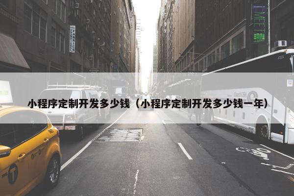 小程序定制开发多少钱（小程序定制开发多少钱一年）