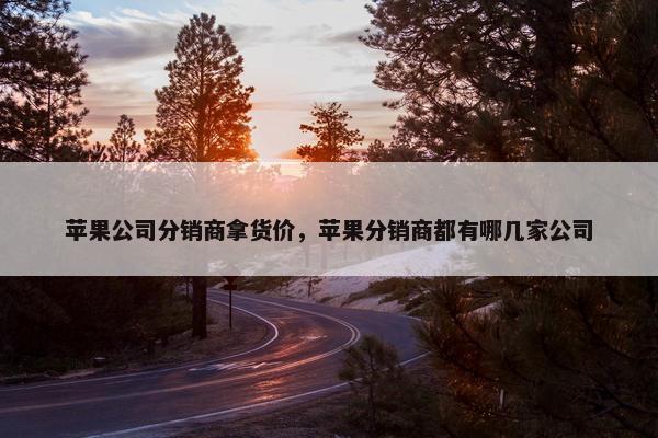 苹果公司分销商拿货价，苹果分销商都有哪几家公司