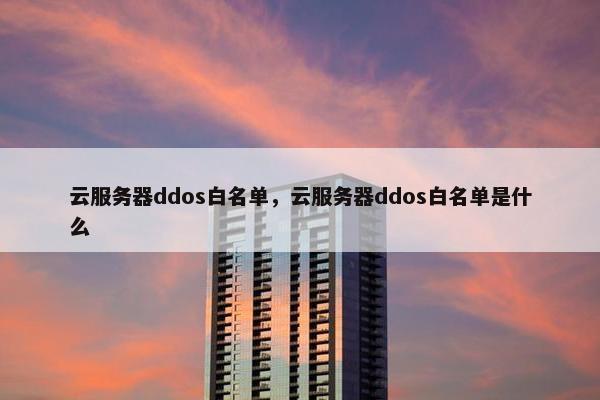 云服务器ddos白名单，云服务器ddos白名单是什么